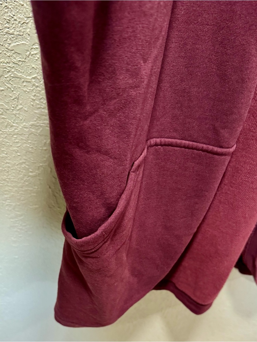 Nike Women's Open-Front Maroon Cardigan with Logo has pockets 3X - Picture 4 of 6